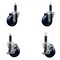 Service Caster 3.5'' Solid Poly Wheel Swivel 1'' Expanding Stem Caster Set 2 Brakes, 4PK SCC-EX20S3514-SPUS-2-TLB-2-1 - alternate 1
